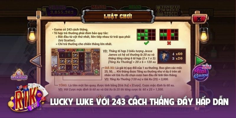 Lucky Luke với 243 cách thắng đầy hấp dẫn