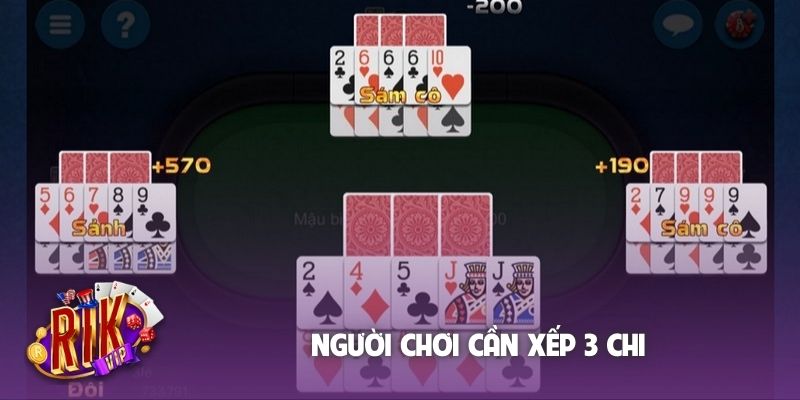 Người chơi cần xếp 3 chi