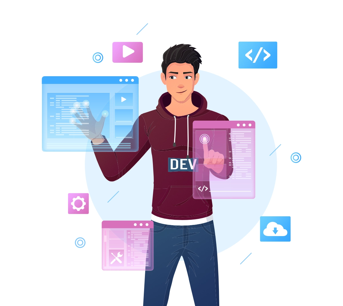 web developer illustration